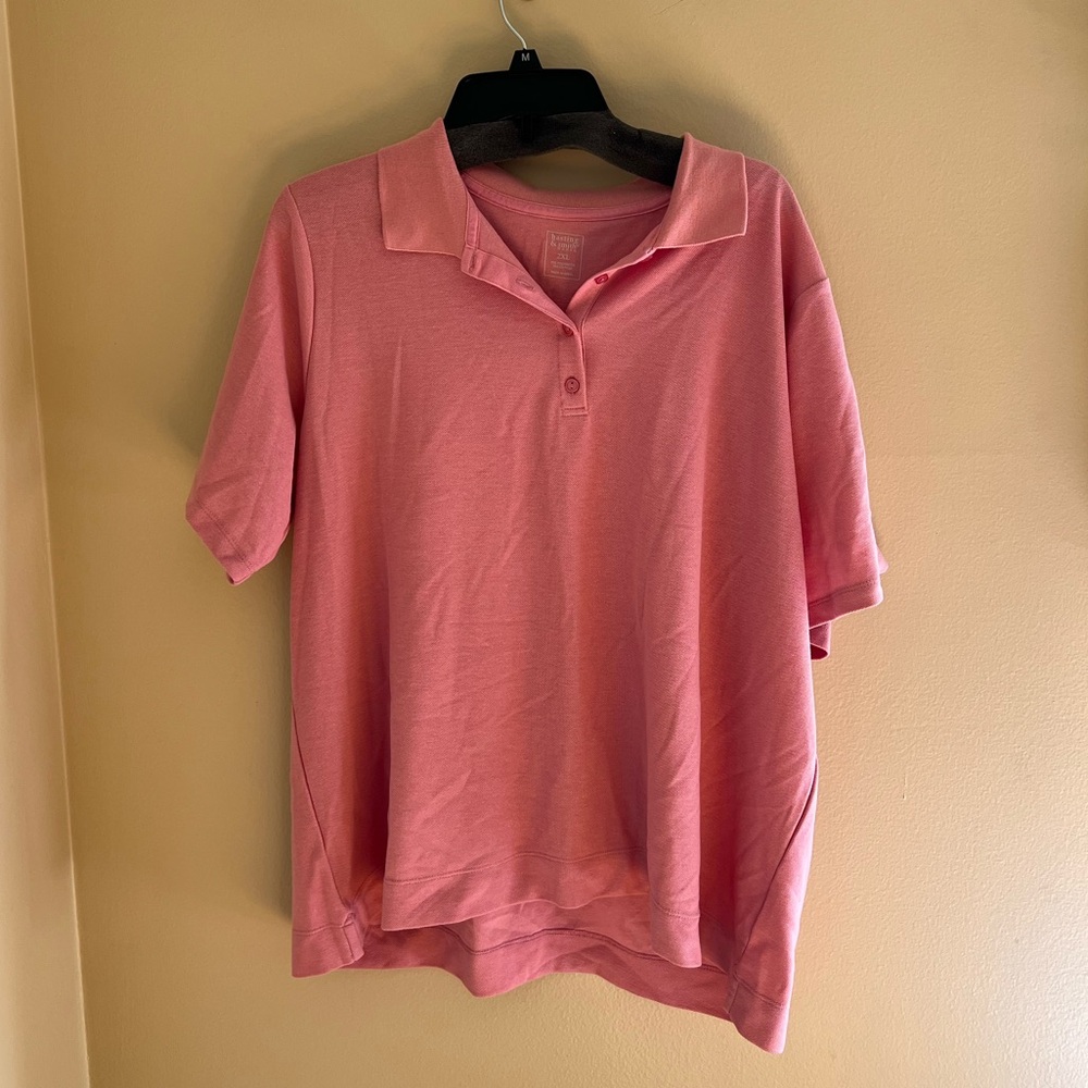 ▫️HASTING & SMITH: Women’s 2XL, pink short sleeve polo w/buttons, NWOT▫️ - Picture 2 of 8